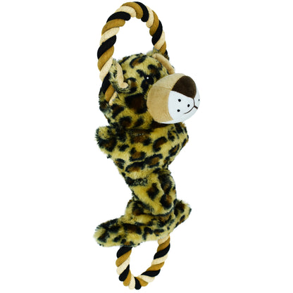 Cozy Buddy with Rope Dog Toy, Pull and Crinkle Animal