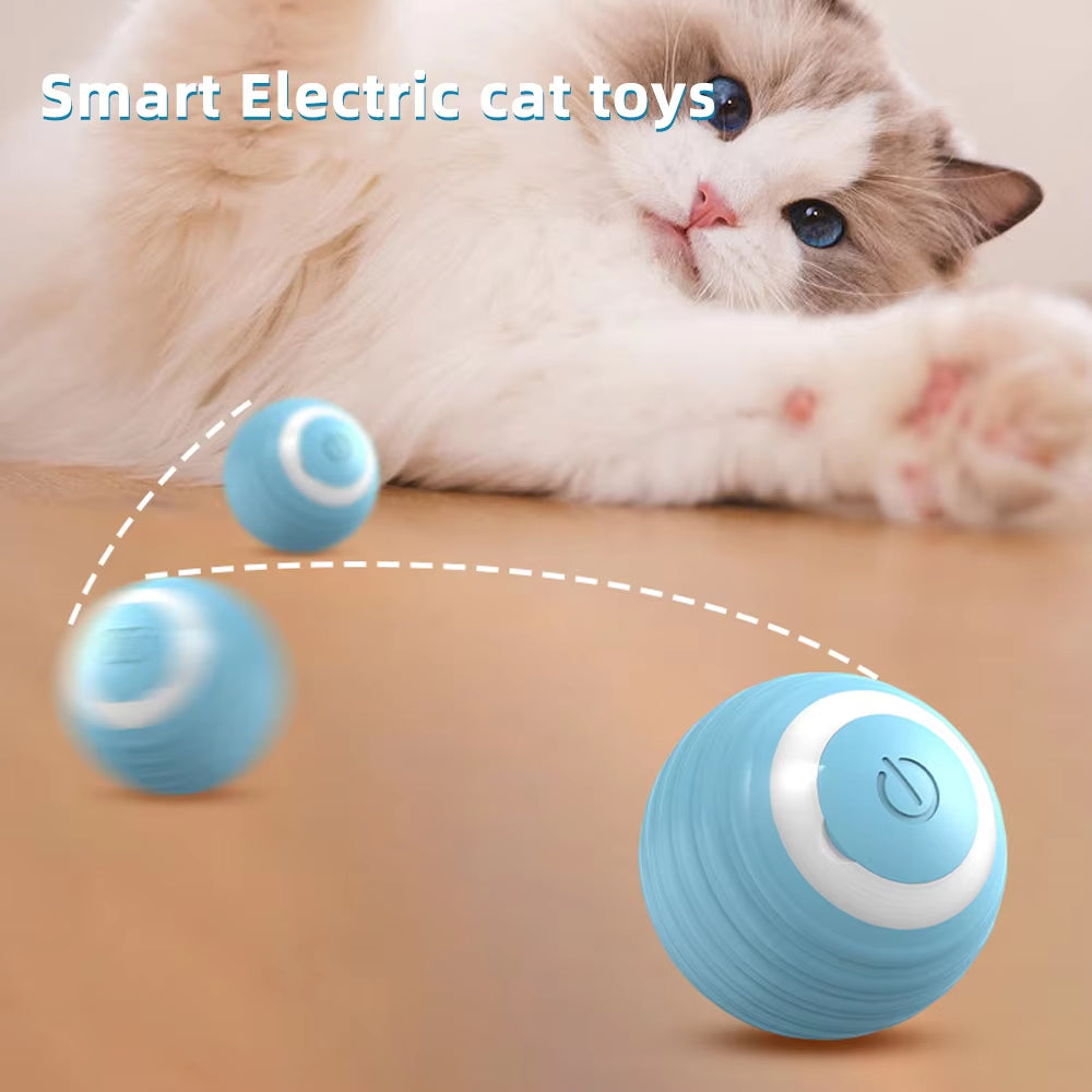 Cat Interactive Ball Smart Cat Dogtoys Electronic Interactive Cat Toy Indoor Automatic Rolling Magic Ball Cat Game Accessories