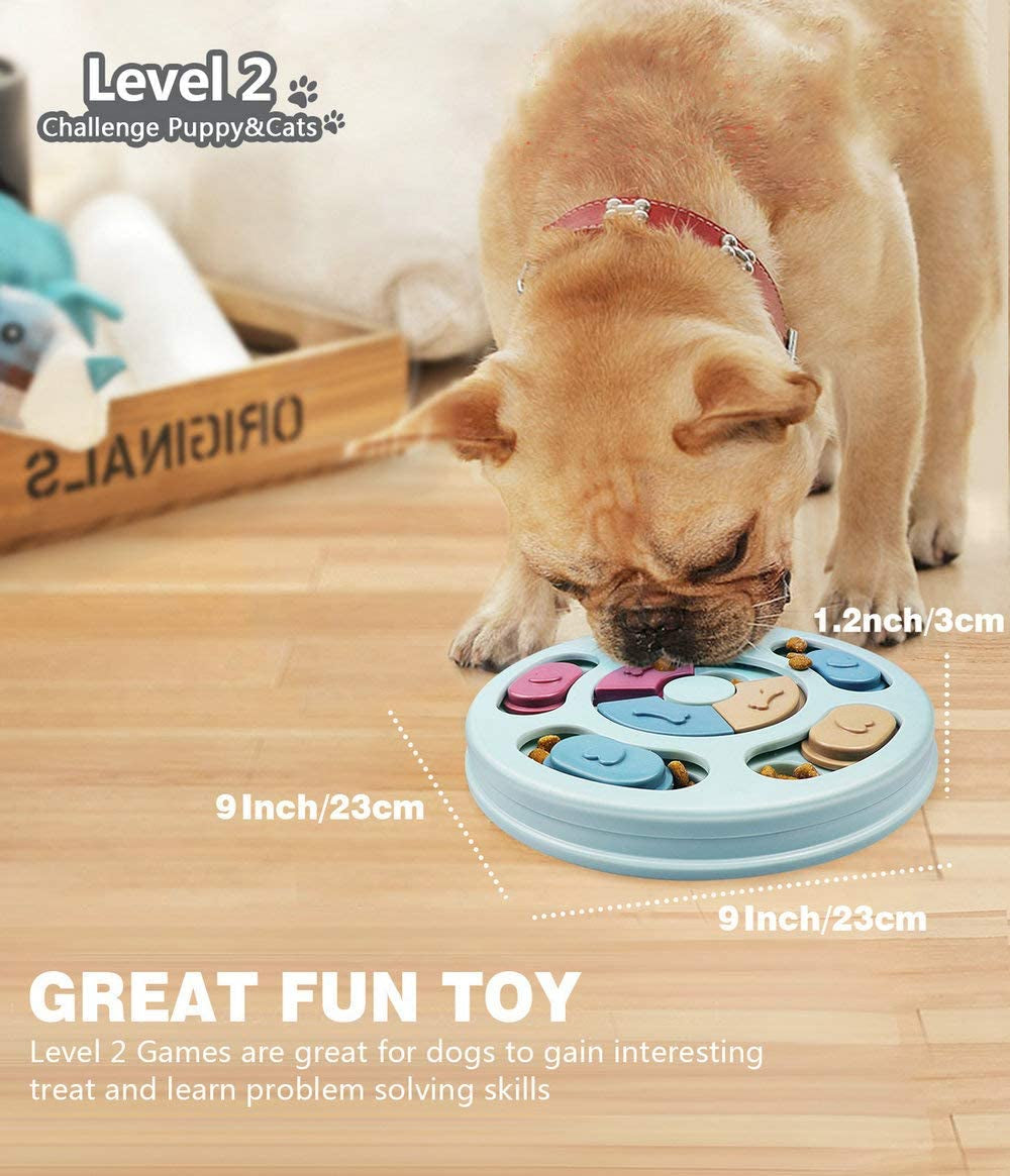 Interactive Dog Puzzle Toys - Mentally Stimulating Treat Dispenser for Training Small, Medium & Large Dogs