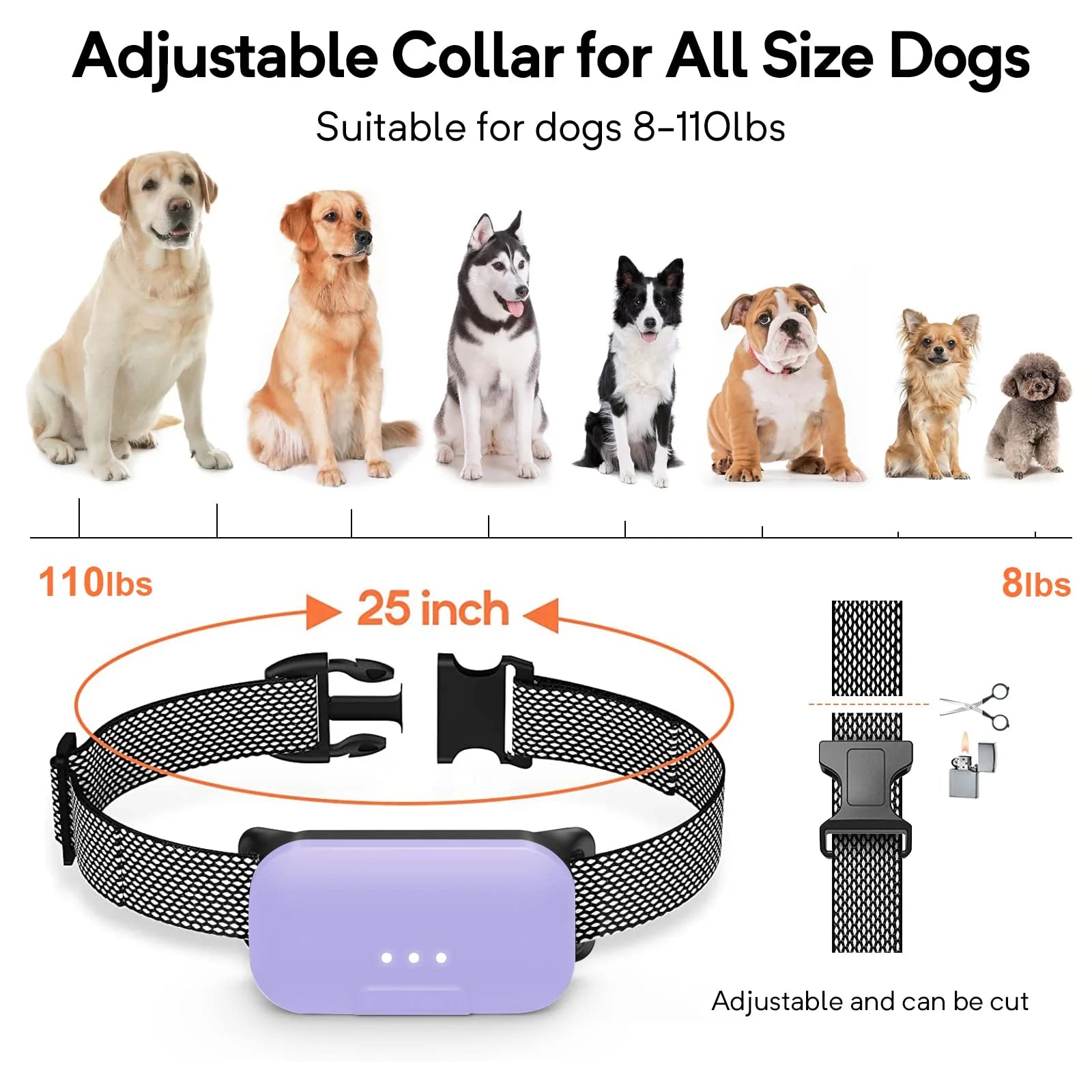 Dog Training Collar with Remote 2000Ft, Electric Dog Shock Collar with 3 Safe Training Modes