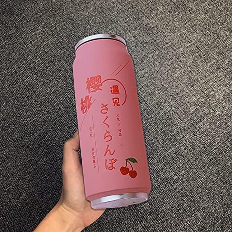 Kawaii Water Bottles Stainless Steel Water Bottle Kawaii Water Bottle with Straw Japanese Water Bottle Insulated (500Ml/16.9Oz, Pink Daisy)