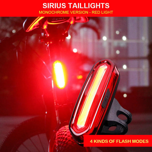 Bike Tail Light LED Bike Front Rear Light Bicycle Waterproof USB Rechargeable Mountain Riding Cycling Tail Lamp Bicycle Light