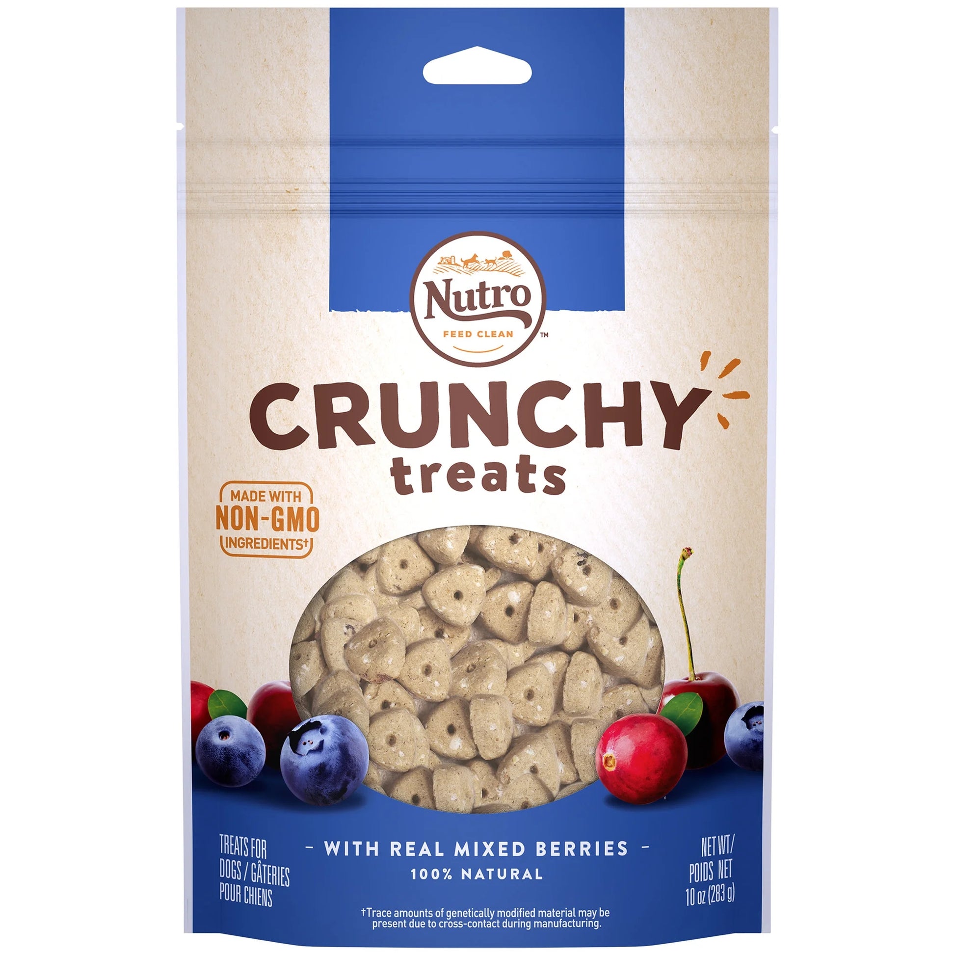 Crunchy Dog Treats with Real Mixed Berries, 10 Oz Bag