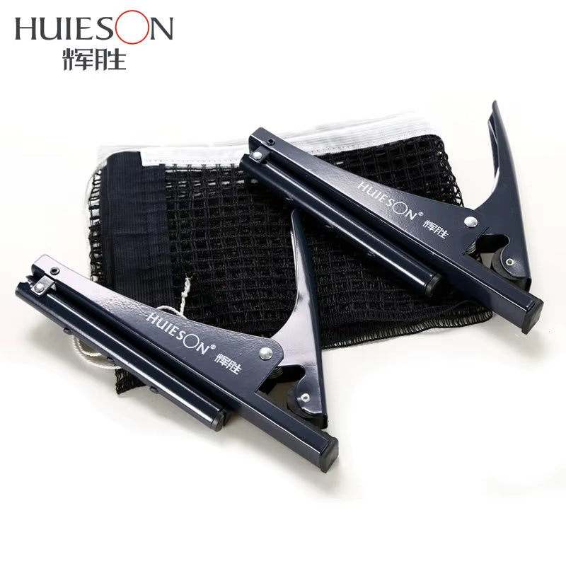 Huieson Standard Clip-On/Screw Type Table Tennis Mesh Net Professional Ping Pong Table Net Rack Kit Accessories Clamp Types