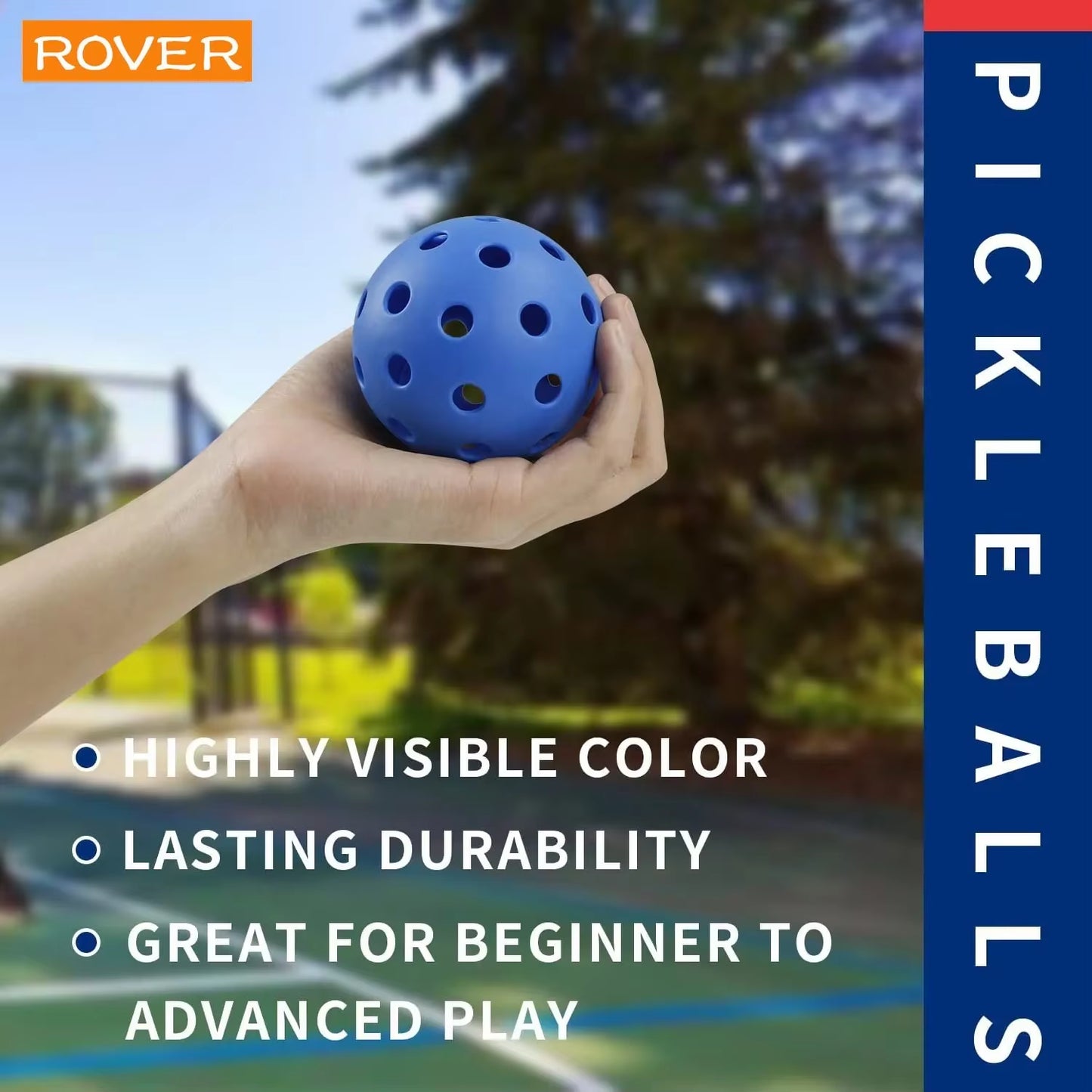 Pickleball 74MM Durable 40 Holes Outdoor 6/12/24Pcs Pickleballs 26G Outdoor for Competition Pickleball Packs of Pickleballs