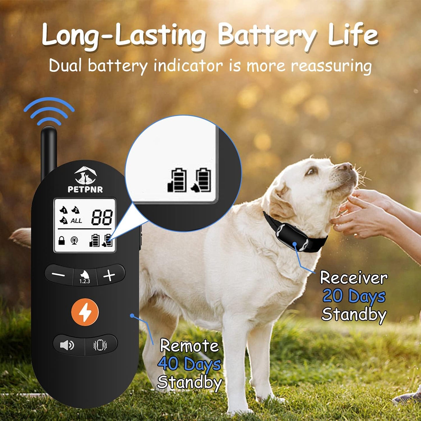 Dog Training Collar with Remote - Rechargeable Dog Shock Collar, Ecollar Dog Training Collar, W/3 Training Modes Beep,Vibration & Shock, up to 1600Ft, 0-15 Shock Levels,Ip67 Waterproof for Small Dogs