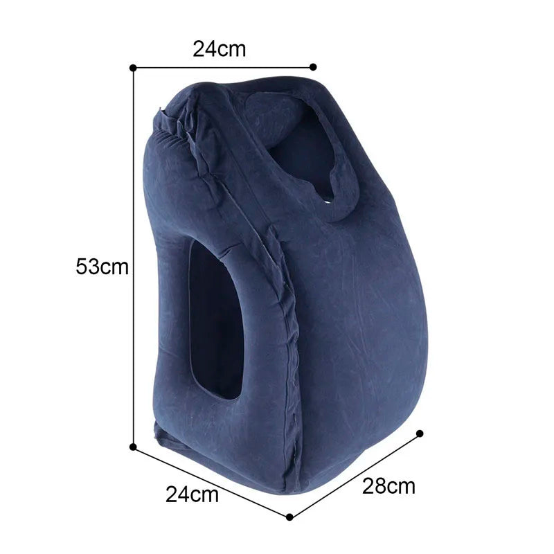 PVC Inflatable Air Travel Pillow Portable Headrest Chin Support Cushions for Airplane Plane Car Office Rest Neck Nap Pillows