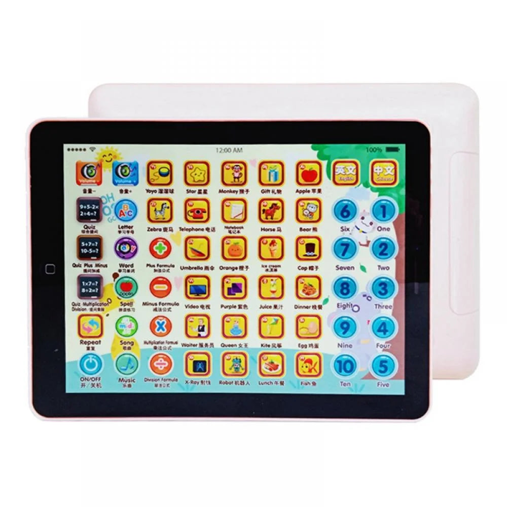 6 in 1 Kids Tablet - Abc/Words/Numbers/Color//Music, Interactive Toddler Toys Gifts for Age 3 4 5 Year Old Boys and Girls, Preschool Educational Electronic Learning Tablet Makes Learning Fun