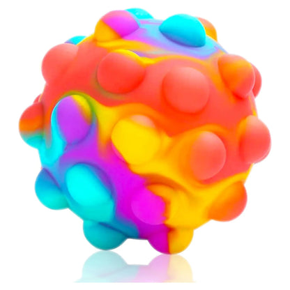 Push Pop Bubble Fidget It Sensory Toy Ball - Stress Ball for Autism, Stress, Anxiety - Kids and Adults (Multicolor Ball)