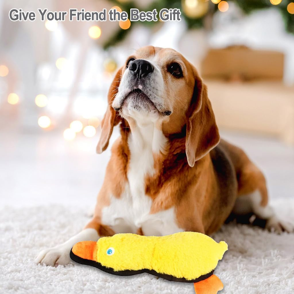 Duck Dog Toy, Squeaky Dog Toys, Plush Dog Toys for Small Medium Large Dogs to Keep Them Busy, Stuffed Puppy Toys, Interactive Dog Toys for Aggressive Chewers