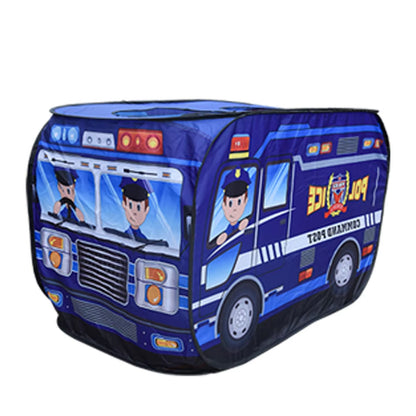 Children'S Indoor Car Tent Toys,Princess Boy Baby Game House,Folding Game House,Police Car Styling