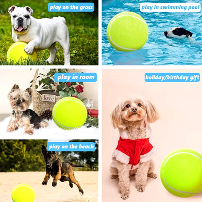 24CM Giant Tennis Ball for Dog Chew Toy Pet Dog Interactive Toys Big Inflatable Tennis Ball Pet Supplies Outdoor Cricket Dog Toy