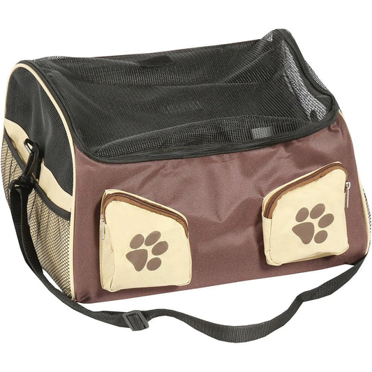 Dog Booster Car Seat and Carrier with Strap 18"L X 15.25"W X 13.25"H. Conveniently Portable and Secure for Pets up to 18Lbs. the Best Travel Essential for a Dog or Cat.