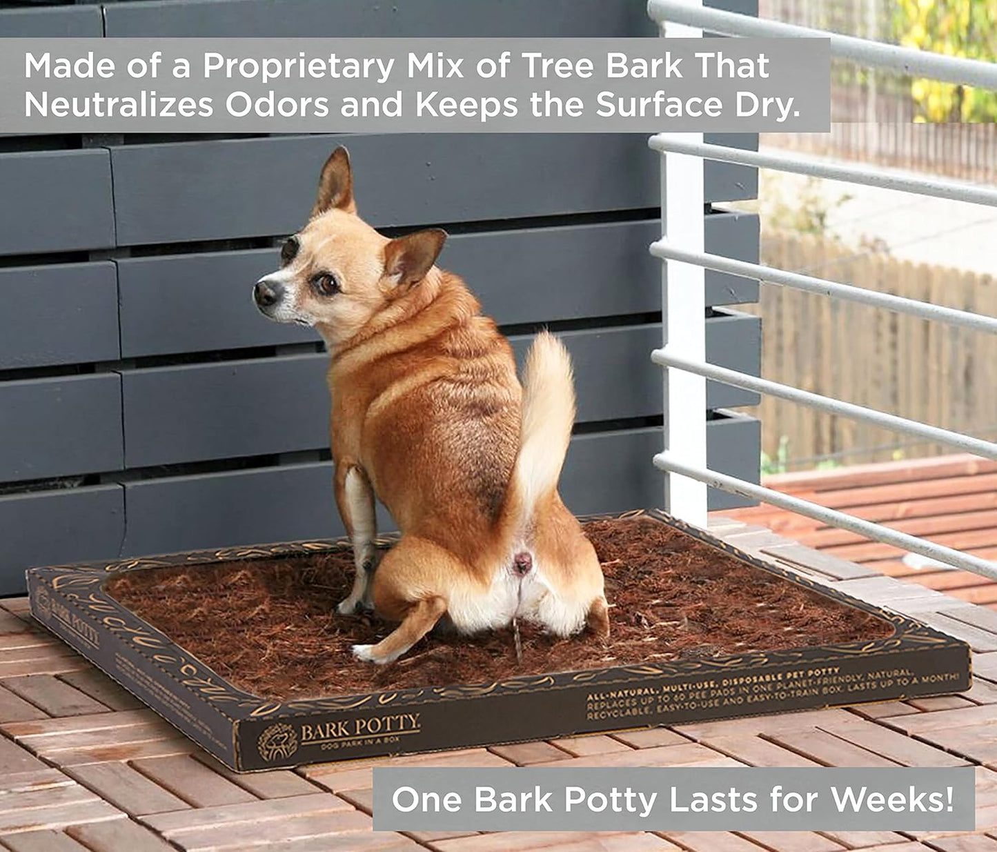 Disposable Dog Potty - Multi-Use, Odor Neutralizing, Non-Leaking - Lasts for Weeks - Indoor/Outdoor