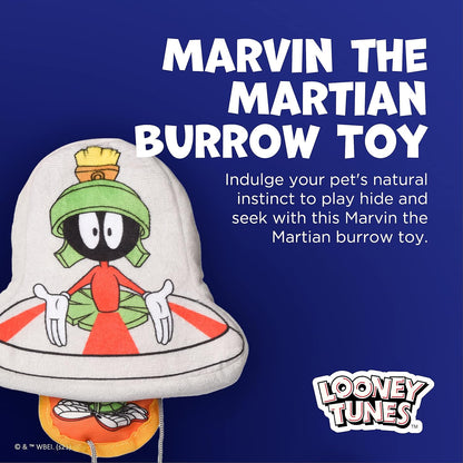 for Pets Marvin the Martian Burrow Plush Dog Toy | Fun Hide and Seek Dog Toy for All Dogs | Officially Licensed Warner Bros Burrow Dog Toy - 6 Inch