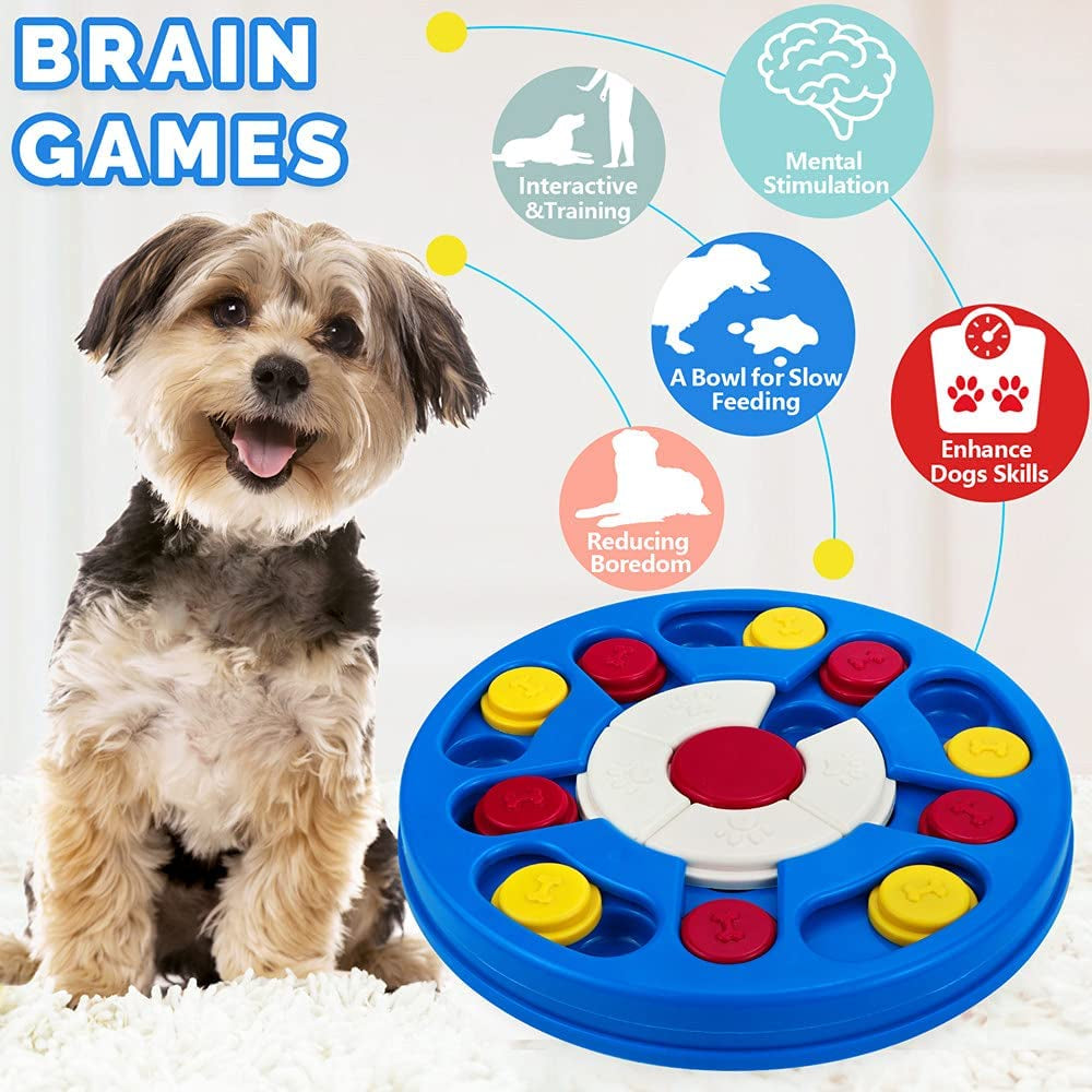 Dog Puzzle Toy, Interactive Dog Game, Mentally Stimulating Treat Dispenser for Large Dogs, Food Grade Material, Sequential Skills, Portable