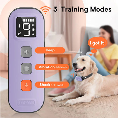 Dog Training Collar with Remote 2000Ft, Electric Dog Shock Collar with 3 Safe Training Modes