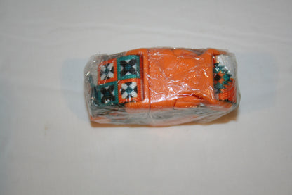 Tribal Dog Collar Large Fits Neck 14"-18" Orange Green NEW Nylon