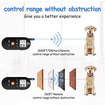 Dog Training Collar with Remote - Rechargeable Dog Shock Collar, Ecollar Dog Training Collar, W/3 Training Modes Beep,Vibration & Shock, up to 1600Ft, 0-15 Shock Levels,Ip67 Waterproof for Small Dogs