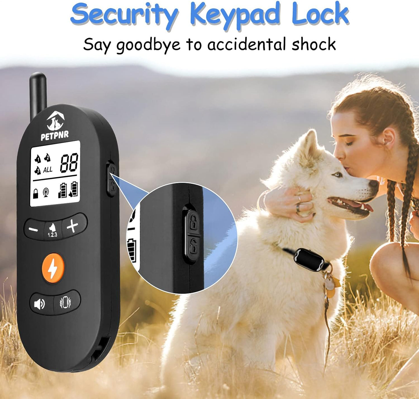 Dog Training Collar with Remote - Rechargeable Dog Shock Collar, Ecollar Dog Training Collar, W/3 Training Modes Beep,Vibration & Shock, up to 1600Ft, 0-15 Shock Levels,Ip67 Waterproof for Small Dogs