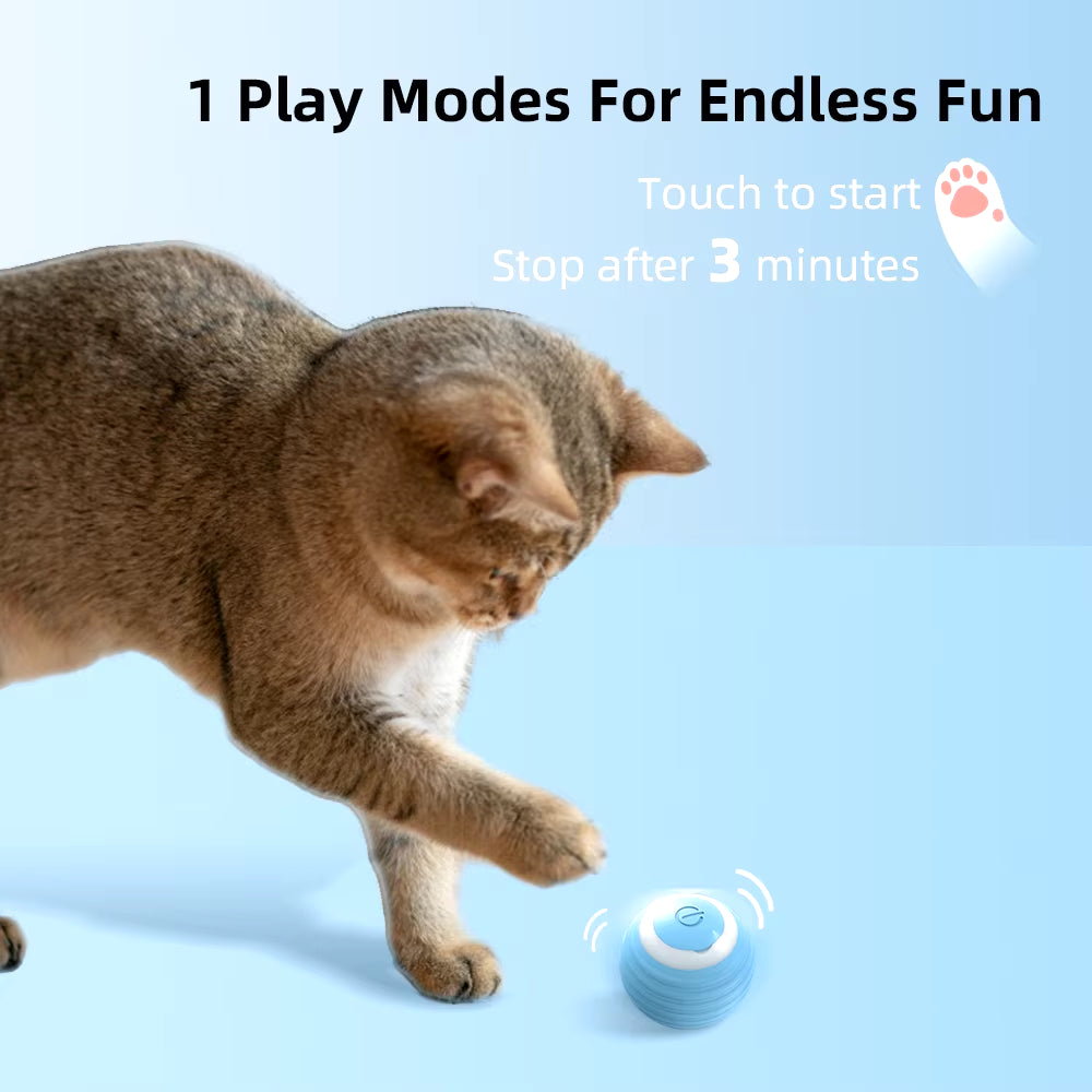 Cat Interactive Ball Smart Cat Dogtoys Electronic Interactive Cat Toy Indoor Automatic Rolling Magic Ball Cat Game Accessories