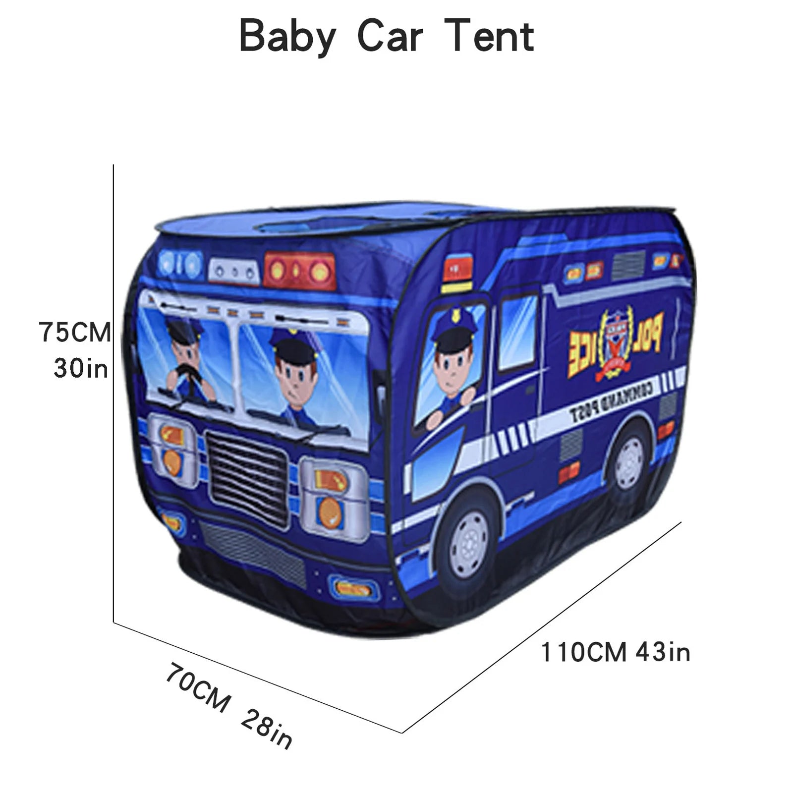 Children'S Indoor Car Tent Toys,Princess Boy Baby Game House,Folding Game House,Police Car Styling