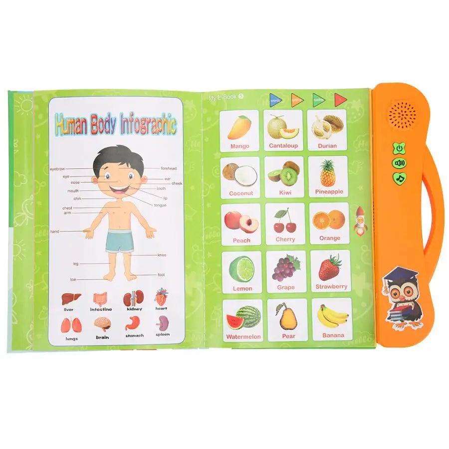 English Language Reading Book Learning E-Book for Children Interactive Voice Reading Machine Early Educational Toys Kids Gift