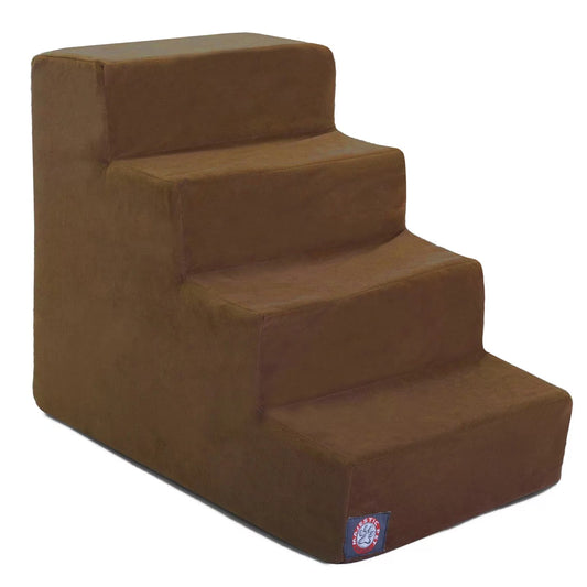 Portable Suede Pet Stairs Soft Sherpa Foam Step Steps for Dogs & Cats Perfect for Bed & Sofa