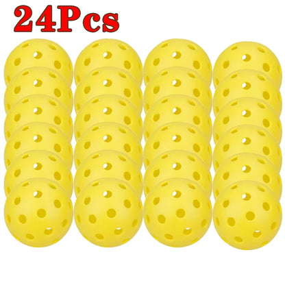 Pickleball 74MM Durable 40 Holes Outdoor 6/12/24Pcs Pickleballs 26G Outdoor for Competition Pickleball Packs of Pickleballs