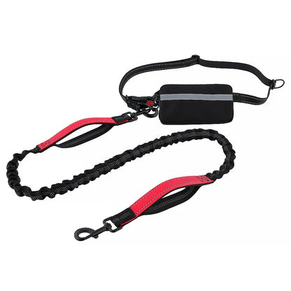 Hands Free Dog Leash, Soft Padded Dual Handle and Reflective