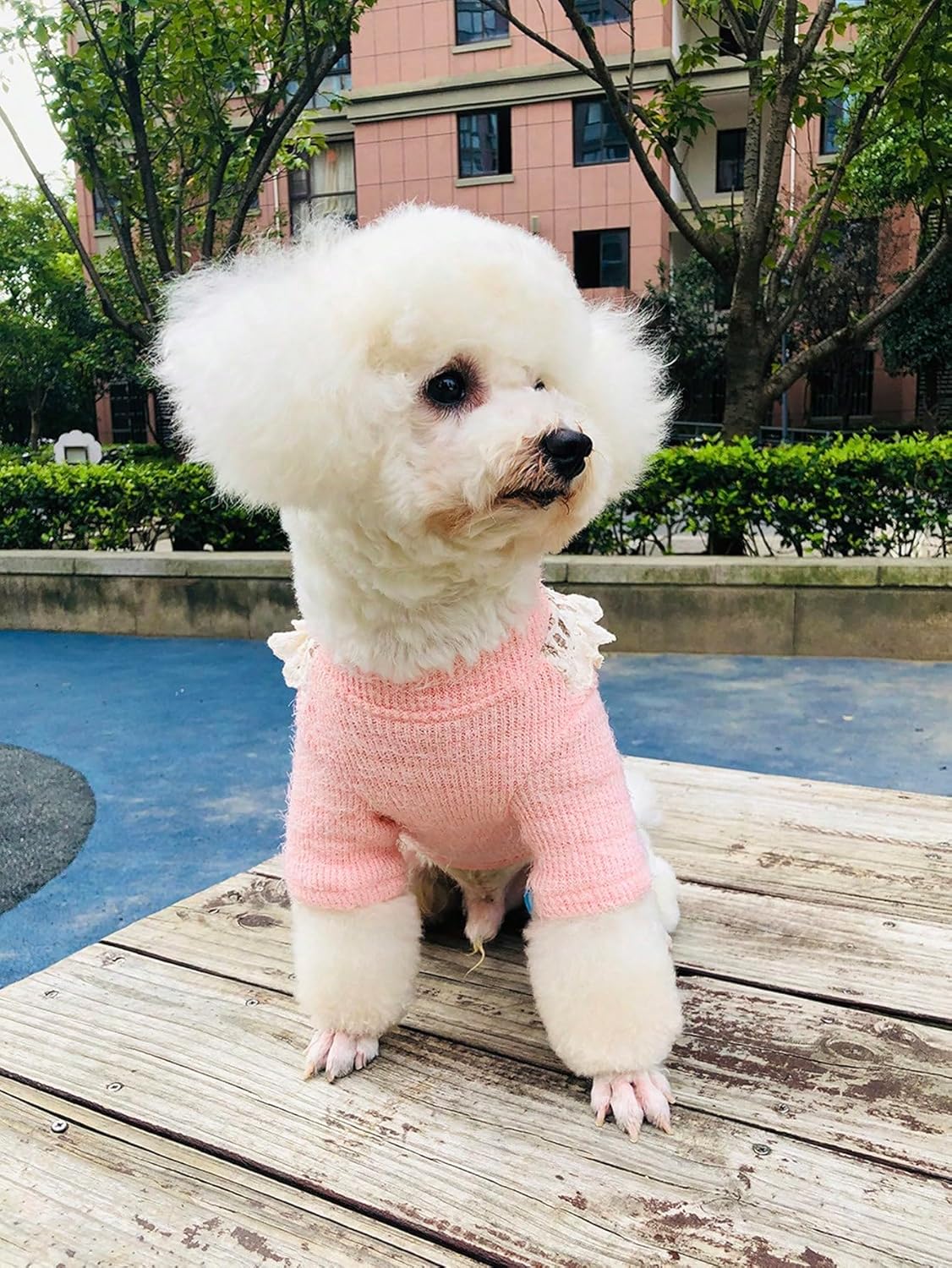 Dog Sweater Winter Clothes Apparel Puppy Cat Coat XL Pink Pet Fits 13.2-17.6 lbs