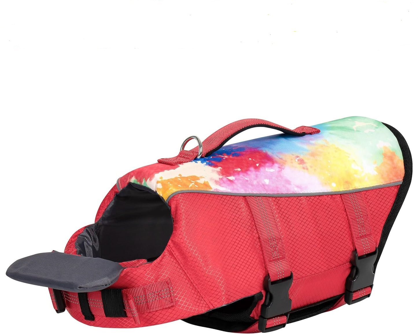 CYEOLLO Dog Life Jacket Red Tie Dog Large Life Vest Swimming Boating NEW